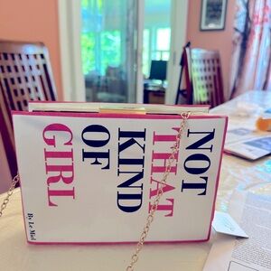 Cute Book Clutch / Crossbody looks like a book, 'not that kind of girl'